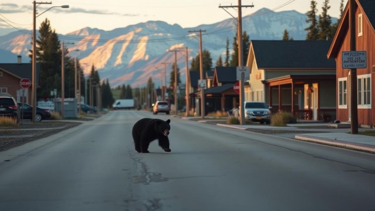 L'ours qui traverse le village chaque matin à 6 h